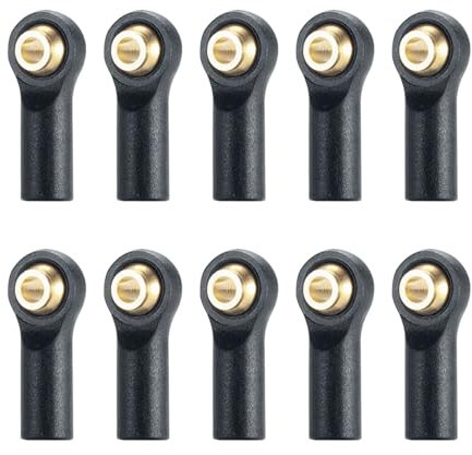 PEGGYLIN 10PCS Plastic M2 Linkage Rod End Ball Head Joint Adapter Fit For RC Car Crawler Axial Fit For Tamiya Boat Airplane Helicopter Model(Type A)