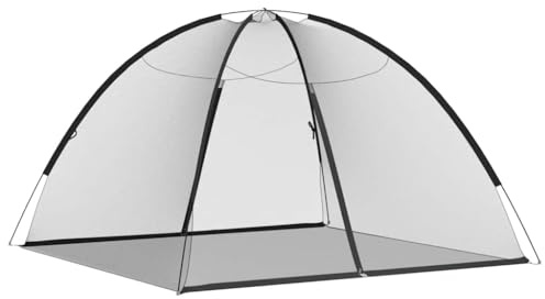 vidaXL Mosquitera con Puertas Mongolia 220 Malla Negra 200x200x135 cm, Red de Mosquitos, Malla para Mosquitos, mosquitera portátil