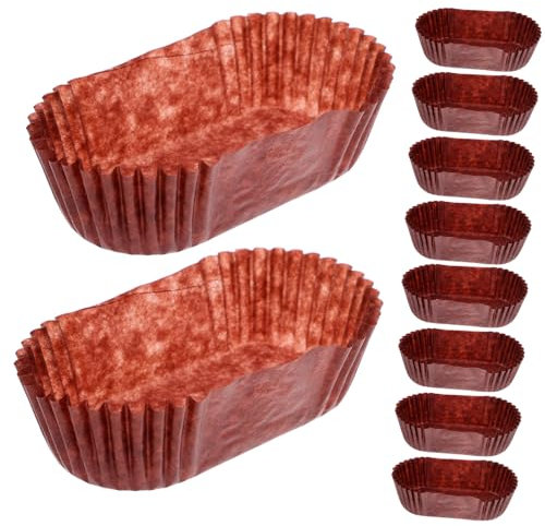 SHOWERORO Pirottini Di Carta Ovali Per Cupcake e Torte, Rivestimenti Resistenti Al Calore e All'umidità in Carta Per Panetterie e Ristorazione, Confezione Da 1000 Pezzi Color Cioccolato