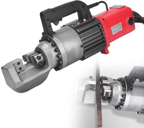 HENGCMM Cortatubos Acero Cortadora de Varillas de Refuerzo Hidráulica Eléctrica, Cortador de Pernos Cortadora de Varillas de Refuerzo Portátil, Corta Varillas de Refuerzo de hasta 4-25 mm,22mm