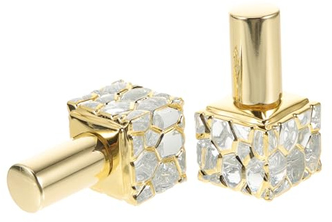 Baluue Botella de Spray de Perfume 10ml de Vidrio Dorado Recargable