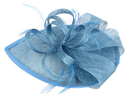 WRITWAA Vintage Fascinator Blumen Cocktail Hut Für Hochzeiten Teeparty Und Besondere Anlässe Eleganter Haarschmuck Für Damen Blau Mit Einzigartigem Design Und Vielseitiger Anbringung