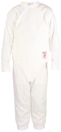 HXYhydrypd 450N Fechtuniform - Klassisches Set Aus Jacke, Hose und Weste, Fechtausrüstung für Florett, Degen, Säbel(34#)