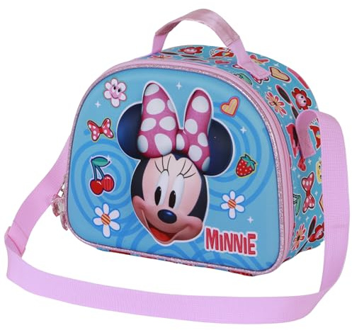 Disney, Bolsa Portamerienda 3D Unisex Kids, Azul Minnie Mouse, One size