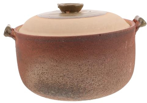 Cabilock Cazuela De Barro Para Cocinar Cazuela De Barro Con Tapa Utensilios De Cocina Para Hornear y Cocinar Casa Material Terracota Para Preparar Yogur y Estofados
