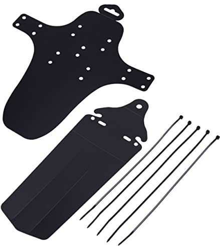 Kisangel Cycling Mudguards of Rear Front Mudguards Lightweight Easy to Install Remove Plastic