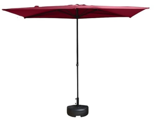 AMULONG Gartenschirm Outdoor 8,2ft/250cm Terrassenschirm Strandschirm Mit Hebeknopf Marktschirm Mit Sockel Sonnenschutz(C)