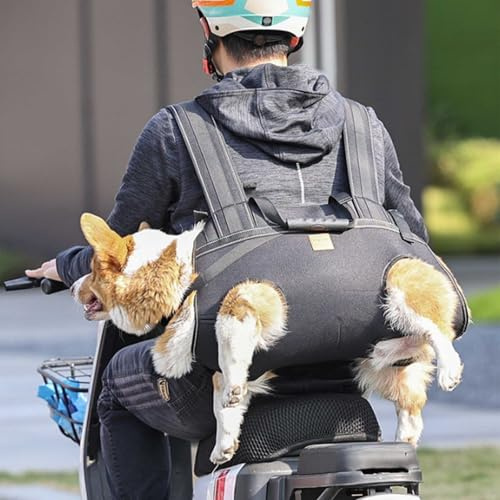 Hundegeschirr, Hundegeschirr-Rucksack für große Hunde, Ganzkörper-Hundetrage mit Griff, Mesh Einstellbar Sicherheitsgeschirr, Rehabilitationsträger für Treppen/Autos (35x29x16 cm)