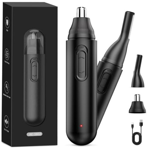 snapbuy Ohr- und Nasenhaartrimmer für Männer und Frauen/Schmerzfreies Entfernen der Nasenhaaren/Zweischneidiger Trimmer aus Stahl/Leicht zu reinigen für Augenbrauen, ohr und Nasenhaar