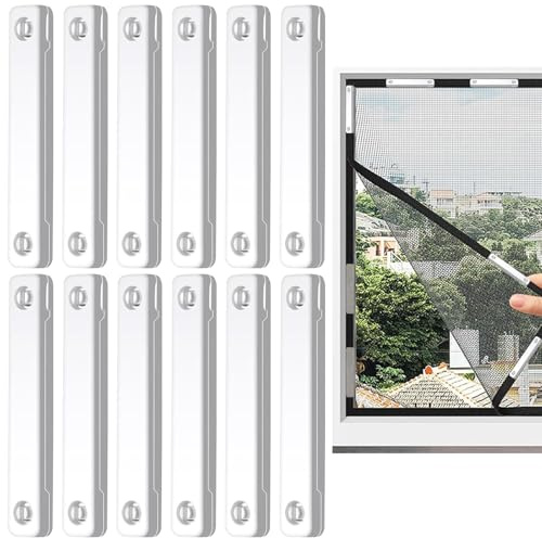 Cierre Magnético Para Mosquiteras | 12 Unidades Clip Imanes Autoadhesivas - Accesorios Para Ventanas De Restaurante Escuela Entradas Dormitorio Oficinas