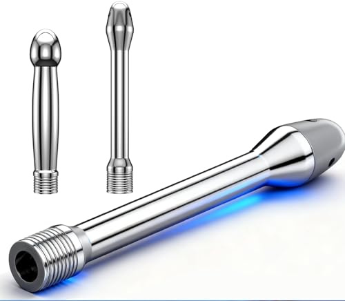 GeRRiT Edelstahl Analdusche Analspülun Vaginaldusche Realistischer Dildo Analreinigung Enema Irrigator Klistierspritze Anal Plug SM Sex Spielzeug für Männer Frauen（2 Stück Set）