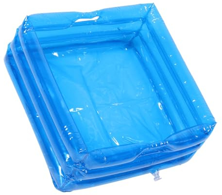 FIXOSHEE Bain de Gonflable Pliable avec Poignées Bac de Trempage Portable Bleu pour Voyage et Piscine Bassin Léger et Compact pour Relaxation