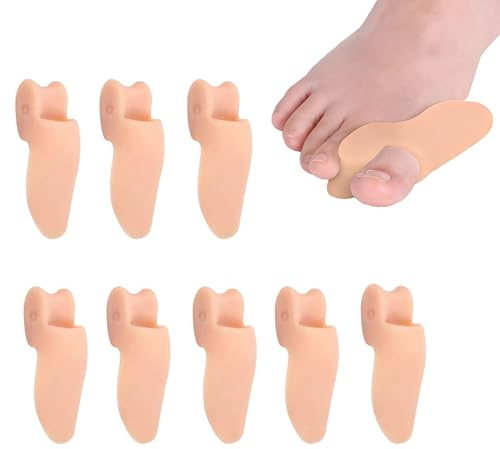 YUPZAR 4 Paia di Tutore Alluce Valgo Correttore Separatore in Morbido Protezione Dolore Borsite Distanziatore Raddrizza Dita a Martello Piedi Protettore Supporto Uomo Donna