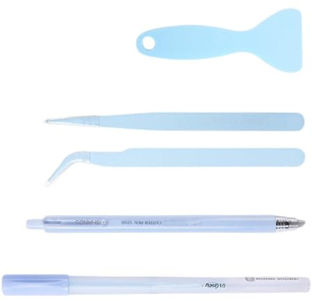 4Pcs Scrapbooking Craft Forniture con Colle Adesive Dispenser Penna Retrattile Taglierina Ceramica Pinzette e Spatola Forniture Artistiche Professionali