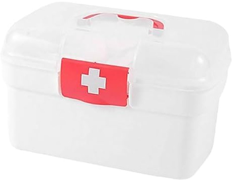 Allayu Caja médica portátil de primeros auxilios para viajes. Resistente a emergencias y con amplio espacio para artículos esenciales. Estuche de primeros auxilios a prueba polvo.