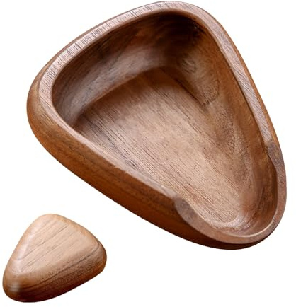 Dosificación de tazón de grano de - Contenedor dosificador de madera de nogal | Bandeja de ventosas para cucharas de 3,86 x 3,15 x 1,18 pulgadas | Accesorios para té Tiendas de té con leche