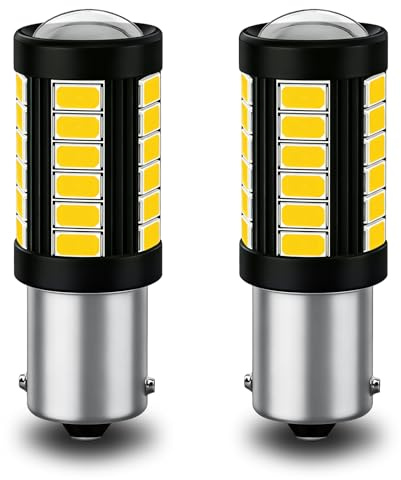 Defvnsy 1156 Birne, 12V 2.8W WarmWeiß 3000K für Outdoor Innenhofbeleuchtung | 2 Stück