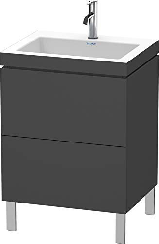 Duravit Duravit Waschtischunterbau L-CUBE mit Waschtisch Vero Air, 698 x 600 x 480 mm 1 Hahnloch graphit matt