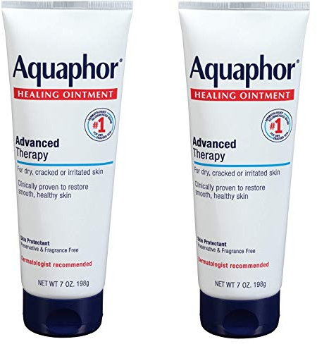 Aquaphor Healing Ointment - Dry Skin Moisturizer - Hands, Heels, Elbows, Lips, 7 oz. Tube, 2 Pack