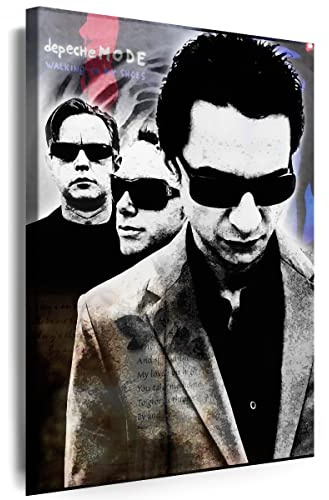 Myartstyle - Bilder Depeche Mode Band 100 x 70 cm Leinwandbild XXL - Wandbild 1 Teilig - Gerahmter Kunstdruck Musik w-s-2023-51