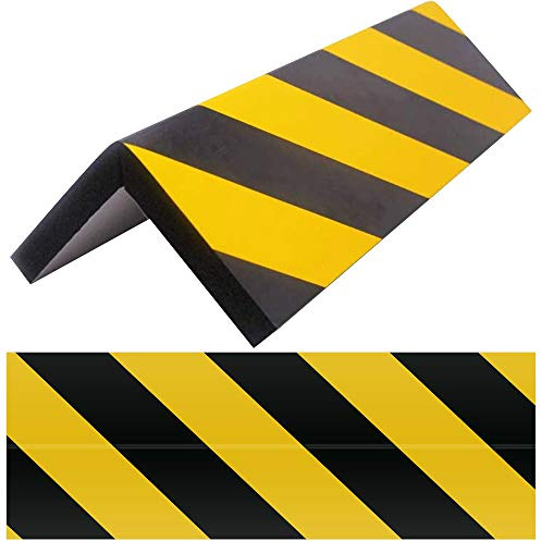 XAVSWRDE 2 Pcs Kantenschutz Garage Türkantenschoner aus Schaumstoff Kantenschutz Garagenwand Türkantenschutz Selbstklebend für Autotüren und Garagen (Gelbes + Schwarzes)
