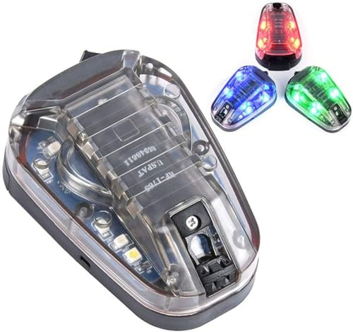 LThyzszb Tactical Helmet Light Signal Light with LED+IR/Strobe Military IFF Helmet Lights Flashlight Survival Signal Lights for Outdoor Sports (Black Base-Red Light)