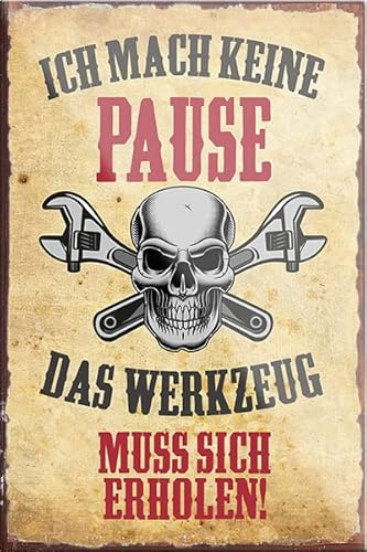 schilderkreis24 – Lustiger Spruch “Ich Mache Keine Pause“ Magnet Werkstatt Handwerker Deko Kühlschrankmagnet Humor Geschenkidee Geburtstag Weihnachten 9x6 cm