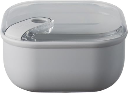 OMADA Contenitore Ermetico per Alimenti 1L, Dimensioni 16 x 16 x H8,7 cm | Porta Pranzo con Coperchio Trasparente, Idoneo a Frigo e Lavabile in Lavastoviglie, Chiusura Ermetica, Collezione Pull Box
