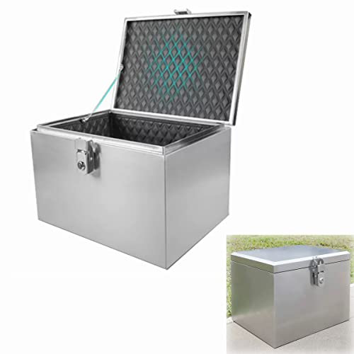 JUNNIU Motorrad-Topbox, 88 l, 68 l, 55 l, 42 l, 28 l, 22 l, wasserdichtes Topcase für Motorräder zur Aufbewahrung von Helmen, Kofferraum, Gepäckbox, Universal/Silber/28 l/Silber/22 l Decoration
