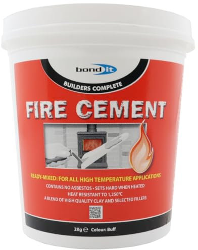 Fire Cement Buff - Ready Mixed Blend of Heat-Resistant Resins and Inorganic Fillers - 2kg Buff