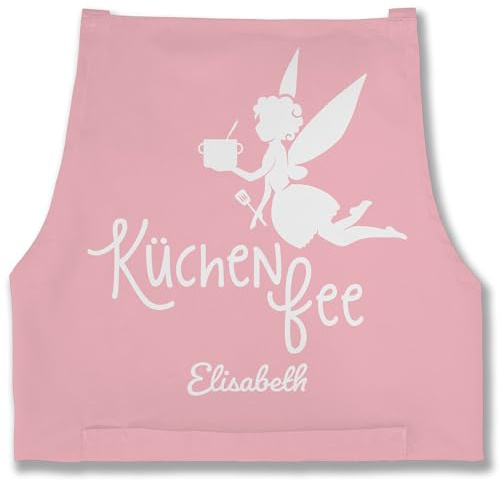 Geschenk mit Namen personalisiert by Shirtracer - Schürze - Damen Frauen - Küchenfee mit Name I Kochschürze Küchenfee