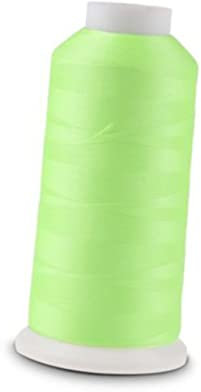 Amosfun Leuchtendes Nähgarn 3000 Yards Spule Grün Dunkelstrahlendes Polyester Garn Für Maschinenstickerei Weich Glatt Für Textilbedarf 4-6 Stunden Nachleuchten