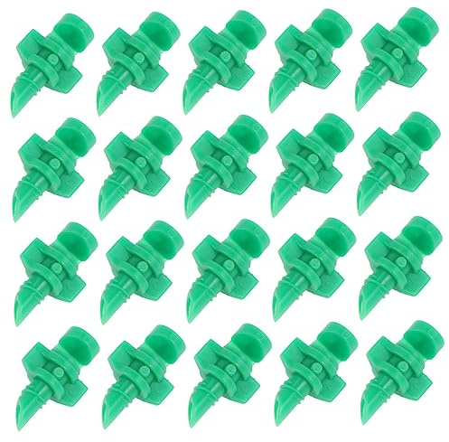 Sosoport 50 Pezzi Micro Testine di Irrigazione a 360 Gradi per Irrigatore da Giardino, Ugelli Nebulizzatori in Plastica Resistenti al Calore per Irrigazione di Prati, Piante e Arbusti in Serra