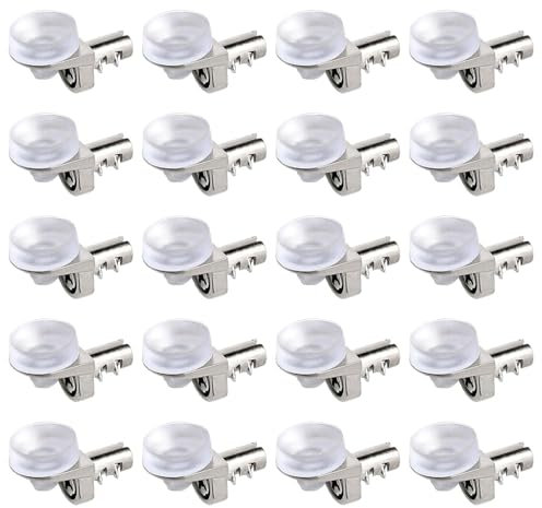 30 supporti per scaffali da 5 mm, ad angolo, per scaffali, mensole, per ripiani, in vetro, 5 mm, per libreria, mobili, armadietti