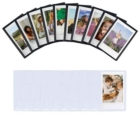 2x3 Small Magnetic Photo Frame,Personalised Mini Magnetic Picture Frames Refrigerator for Fujifilm Instax Mini 12 11 99 90 40 9 8 7 EVO 3 Inch Films, for 5.4cm*8.6cm Pictures(10White+10Black)