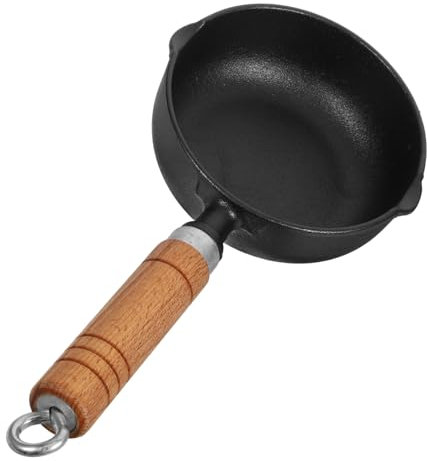 BEBEMOKO 1pieza Mini Olla De Hierro Sartén Antiadherente Para Derretir y Cocinar Salsas Potente Calentador De Para