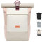 LARKSON Zaino Roll Top Uomo Donna Beige Rosa - No 4 - Zainetto per Lavoro, Viaggio, Università - Porta Pc 16 Pollici - Materiale Sostenibile - Impermeabile