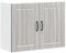 vidaXL Kitchen Wall Cabinet - Grey Sonoma Engineered Wood Unit with Glass Doors, Wall-Mounted Kitchen Storage Organizer