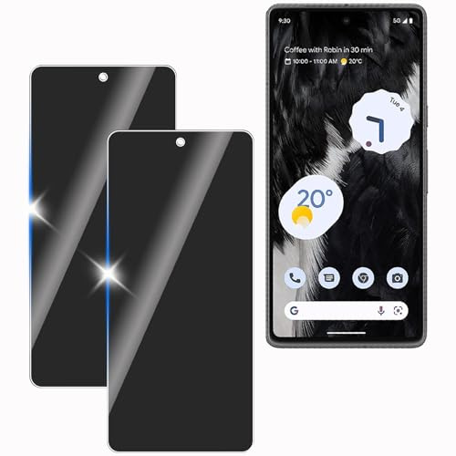 KULAIKE 2 Stück Sichtschutz für Google Pixel 7, Anti-Spähen Privatsphäre Schutzfolie,Anti-Spy Panzer Schutz Glas Folie,Blickschutzfolie, 9H Härte, Anti-Kratzer, Stoßfest