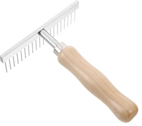 Supvox Pferdepflegebürste Mit Metalkamm Und Holzgriff Multifunktions-werkzeug Für Pflege Von Pferden Hunden Und Rindern Entfernt Lose Haare Und Verfilzungen