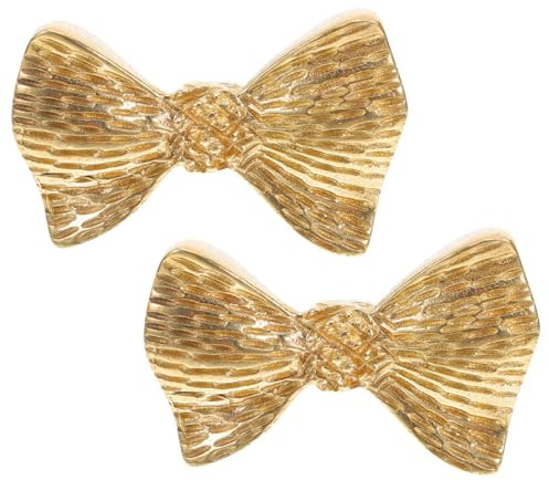 SHINEOFI Ottone Maniglie a Fiocco 2 Pezzi, Oro, per Mobili