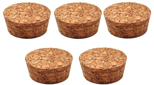 Konische Korkstopfen 5 Stück 70mm Korkstopfen Konisch Naturkork Weinkorken Korken Zum Basteln Fasskorken Holz Korken DIY Handwerk für Wein Bier Glasflaschen Bastelprojekte