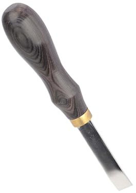 Coltello da Utility Manico in Acciaio da 6,5 ​​pollici in Pelle con 2 Radianti, Teste di Collegamento a Trazione in Pelle Raschiatura Leggera e Portatile Adatte per il Taglio Obliquo di Bordi in (#4)