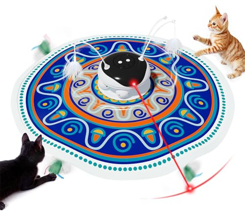 Gardner Pet Juguete para Gatos 5 en 1 Eléctrico Interactivo, Azul