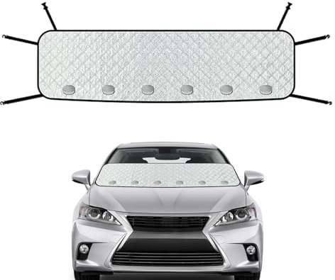 Windshield Sun Cover,Vehicle Windshield Sunshade - Weatherproof Automotive Shade Blocking for Leaves, Bird Droppings, Travel, Parking, Camping, Daily, Outdoors, Driving