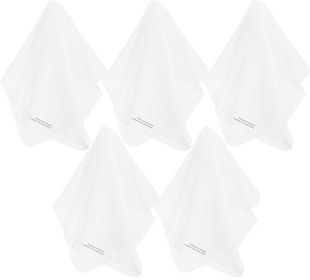 VALICLUD 5pcs Multi-functional Microfiber Cleaning Cloths for Cds Vinyl Records Glasses and Screens Soft Anti-static Removes Fingerprints Dust Smudges Portable for Audio and Visual