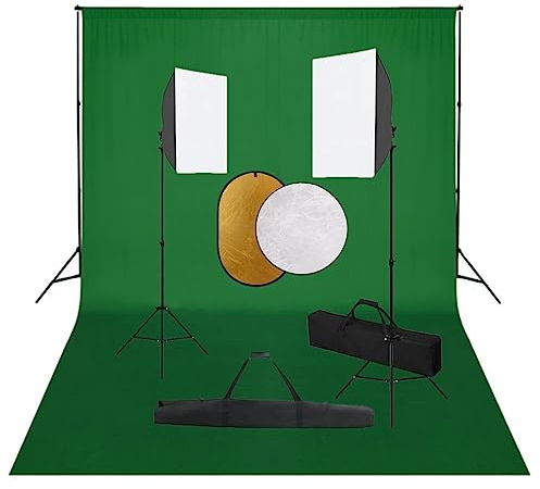 Generico Kit per Studio Fotografico con Set Luci, Fondale e Riflettore,Luci e Flash da Studio