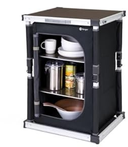 TYKCRGE Kofferbox faltbar für Camping & Outdoor – Stabile Aluminium-Aufbewahrungsbox mit 3 Fächern, Tragetasche inkl., Belastbar bis 30 kg, Leichte Camping Aufbewahrungslösung für Reisen und Garten