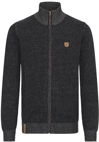 Indicode IDAndy Herren Zip-Jacke Pullover Zipper, L, Black (999)