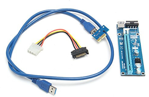 Tutoy 1M USB 3,0 Pci-E 1X À 16X Powered Extender Carte Riser Adaptateur De Câble Sata
